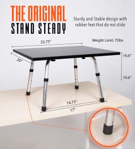 stand steady standing desk converter review