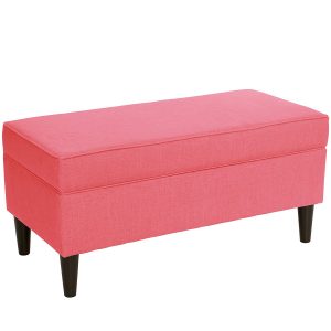 pink storage bench