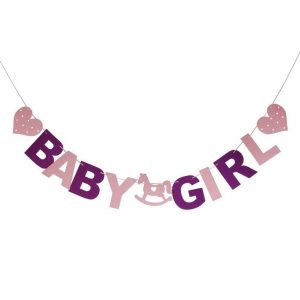 Pink baby shower party sign