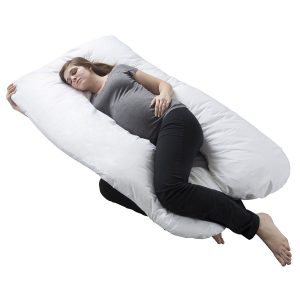 Maternity pillow with contoured u-shape by Bluestone